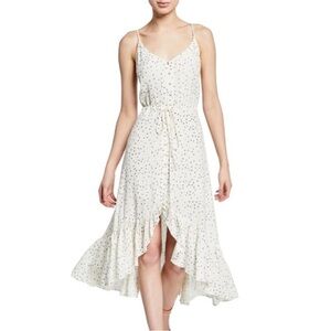 Rails Womens S Frida Ivory Speckled Dot Dress Ruffle Prairie Cottagecore Girly